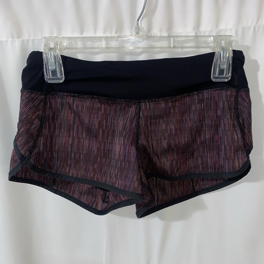Lululemon Speed Run Shorts Wee Are From Space Black March Multi size 4‎